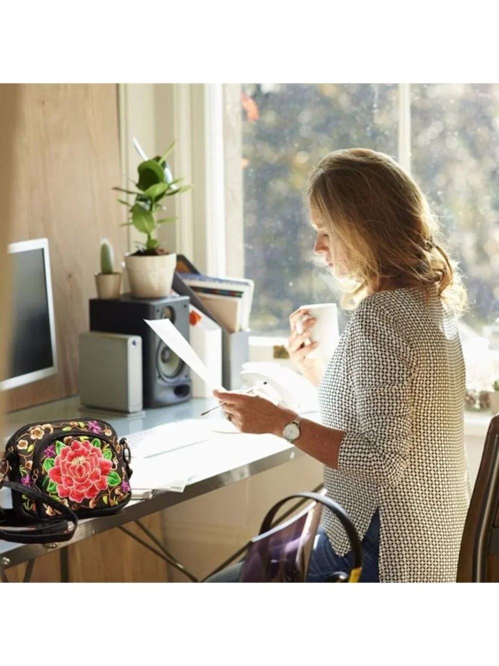 Floral Embroidered Vintage Hobo Tote Bag | Ethnic Shoulder Purse for Women